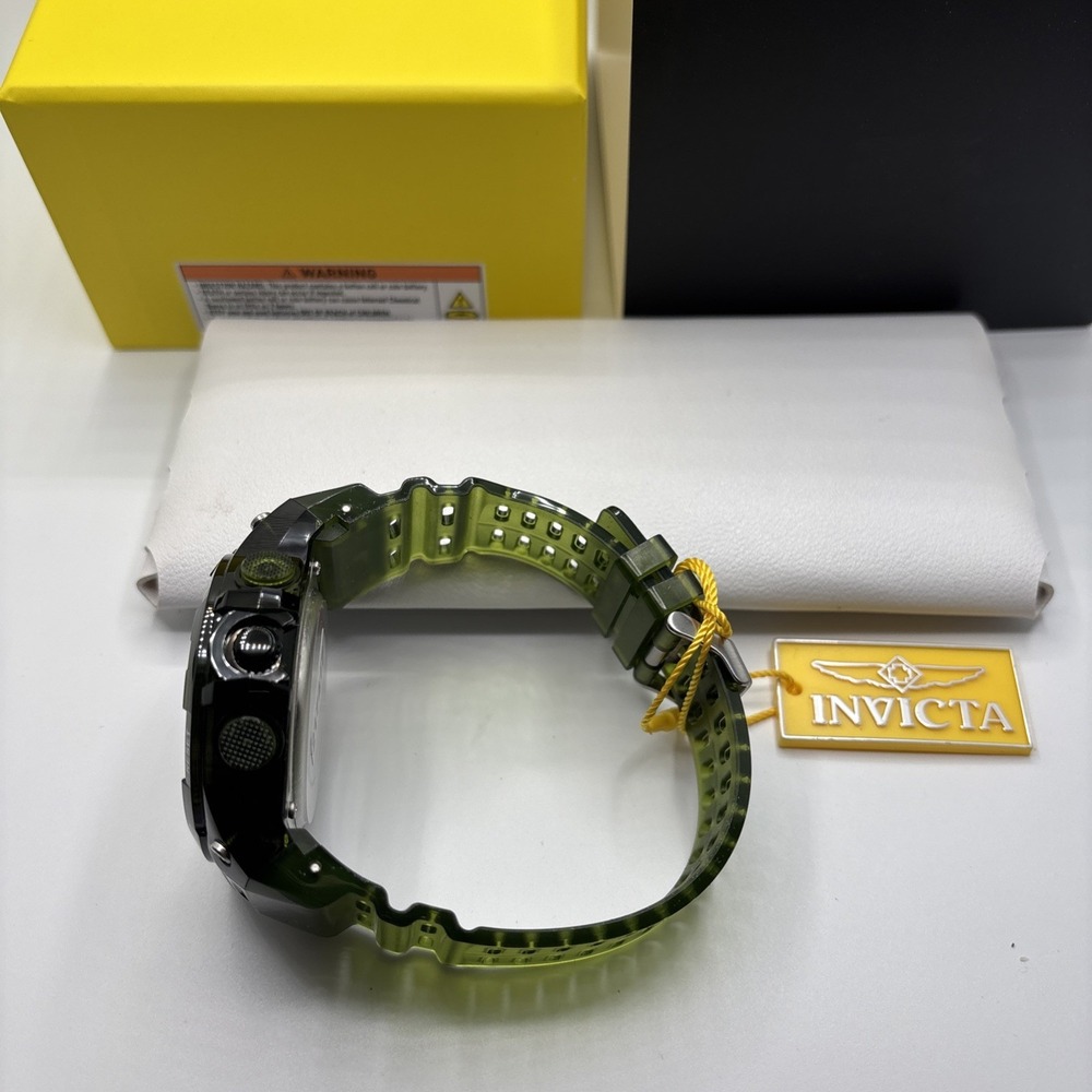 Invicta Racing Burnout Digital Men's Watch - 52mm, Transparent, Dark Green 49049 - Picture 2 of 7